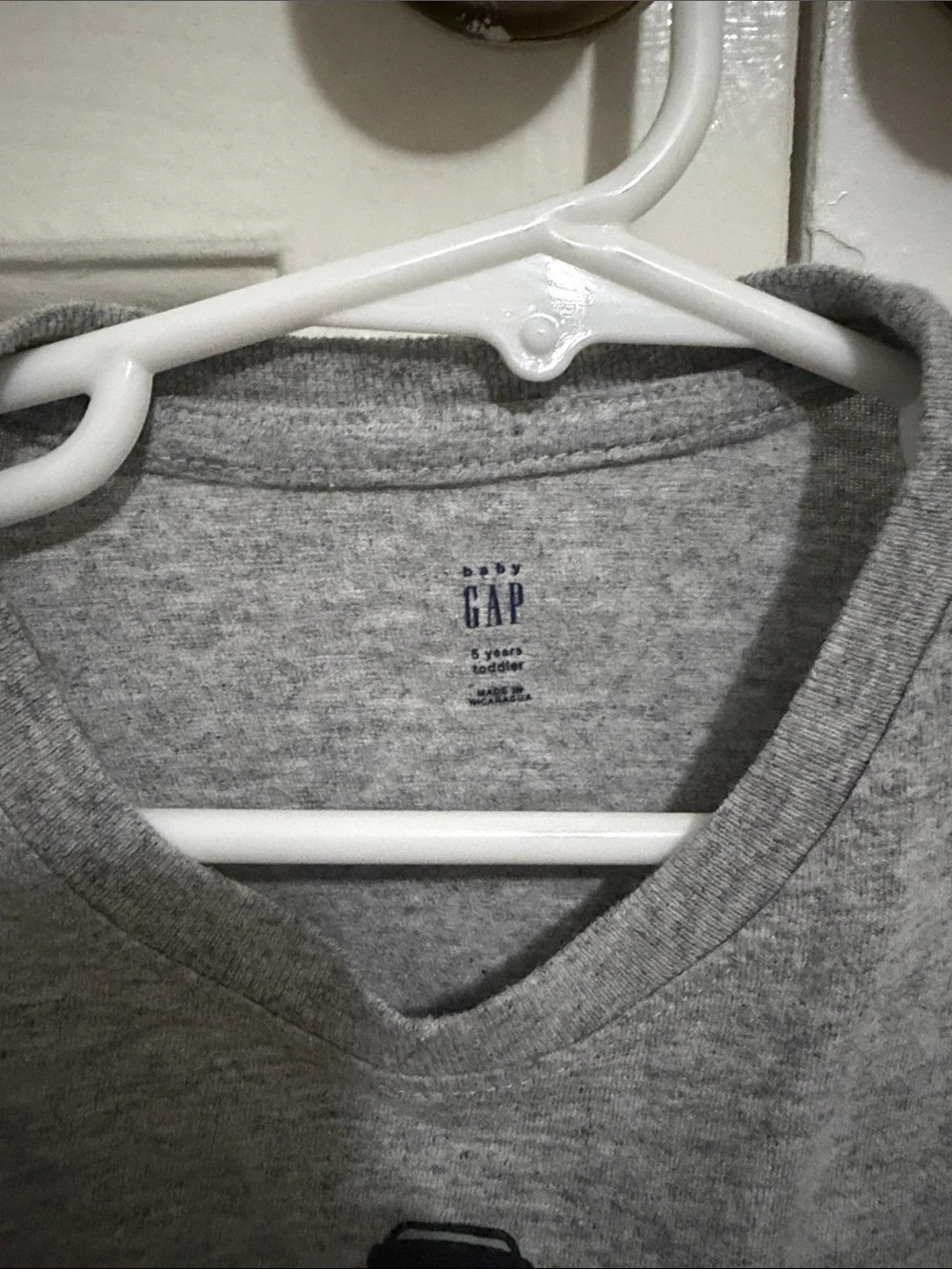 GAP Gray Tee with Blue Train Character Graphic